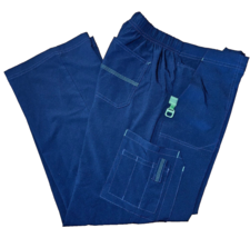Carharrt Force Scrub Pants Womens Petite Medium Blue Bootcut Cross Flex C52110 - £15.92 GBP