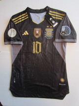 Lionel Messi Argentina Copa America Champions Match Black Soccer Jersey 2021-22 - £72.16 GBP