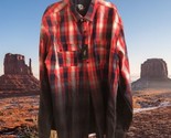 Caviar Dremes Men&#39;s Long Sleeve Button Front Casual Shirt Red Plaid 4XL NWT - $18.32