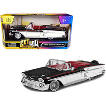 1958 Chevrolet Impala Convertible Lowrider Black and White with Red Interior ... - £31.67 GBP