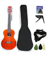 Soprano Ukulele Solid Top Mahogany 21 Inch With Ukelele Accessories With... - £0.79 GBP