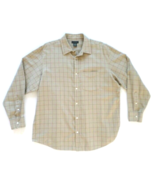 VTG Banana Republic Men&#39;s Casual Long Sleeve Shirt XL Beige Windowpane N... - $13.86