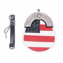 Sporran American Flag With Chrome Cantle and  Chain Belt - $34.65