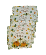 Set Of 5 Placemats Fall tapestry &quot;Hello Fall&quot; Made in India 14X11&quot; - $116.19 MXN