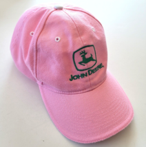 Woman&#39;s John Deere Pink Hat Cap Adjustable Back Embroidered Logo Preowned - £7.10 GBP