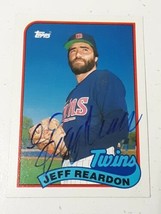 Jeff Reardon Minnesota Twins 1989 Topps Autograph Card #775 READ DESCRIPTION - £6.23 GBP