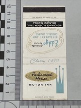 Vintage Matchbook cover. Parliment House Motor Inn restaurant  Orlando, FL  gmg - £9.74 GBP