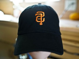 SF Backwards Reverse Logo in San Francisco Giants Color Embroidered Dad Hat - £23.52 GBP