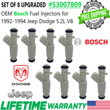 Hp&amp;Torque Upgrade Oem Bosch x8 4 Hole 24LB Fuel Injectors For 92-94 Jeep Dodge - £127.50 GBP