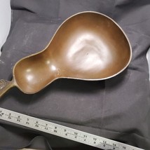 Pear Shaped Decorative Metal Bowl 14x9 GUC Vintage Looking, Dk Brown - $17.10