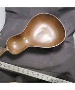 Pear Shaped Decorative Metal Bowl 14x9 GUC Vintage Looking, Dk Brown - £13.41 GBP