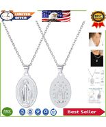 Personalized Faith Necklace: 18K Gold Plated Virgin Mary &amp; Cross - 18 In... - $1,327.13 MXN