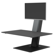 WorkPro Adjustable Height Sit Stand Up Computer Desk Single Monitor New - $244.98