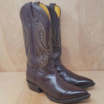 Nocona Mens Cowboy Boots Size 7 D Brown Leather Western - £117.89 GBP