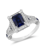 Enchanted Disney Fine Jewelry 1/2 CTTW Diamond & Blue Cinderella Engagement Ring - $95.95
