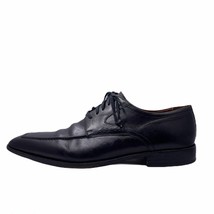 Johnston &amp; Murphy Leather Oxford Shoes Size 10.5M Made In Italy Mens Black - £27.36 GBP