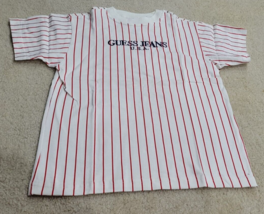 New Vintage 90s Guess Kids Red Vertical Stripes Kids Size Small - $13.10