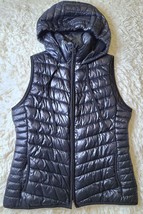 Old Navy Women Hoodie Puffer Vest Black Full Zipper Pockets Lightweight ... - $8.05