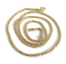 Authenticity Guarantee 
Wheat Chain Necklace 22K Yellow Gold, 19 Inches, 2 mm... - £1,195.03 GBP