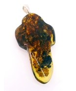  Amber Pendant Cross Unisex / Certified Genuine Baltic Amber - $63.95