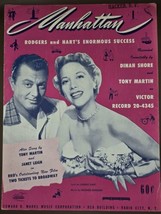 &quot;Manhattan&quot; 1932 Sheet Music by Rodgers &amp; Hart  Dinah Shore Tony Martin-Marks - $10.10