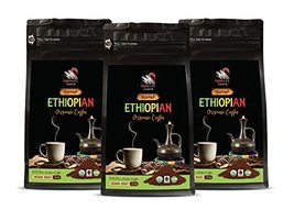 Ground Coffee Medium Roast - Organic Ethiopian Ground Coffee, Medium Roast, 100% - £31.02 GBP