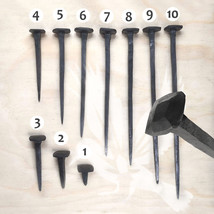 Square Hand Forged Iron Nails Different Sizes, black Iron - £5.20 GBP