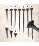 Square Hand Forged Iron Nails Different Sizes, black Iron - $8.84 CAD