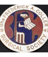 The Frederick A Coller Surgical Society Medal 1947 Vintage Gold Tone Enamel - $30.00