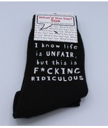 Unisex Crew Socks - I Know Life Is Unfair - Women 4-10 - Men 6-12 - £5.34 GBP