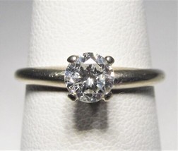 .58 Carat Round Diamond Solitaire 14K Wedding Engagement Ring Sz 6.25 C1412 - £520.71 GBP