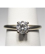 .58 Carat Round Diamond Solitaire 14K Wedding Engagement Ring Sz 6.25 C1412 - £519.18 GBP