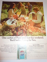 Vintage Pepsi Picnic Cooler Offer Print Magazine Advertisement 1971 - $9.99