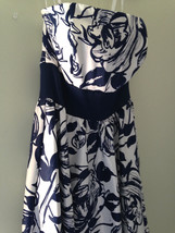 NWT B2 Jasmine Bridal Gorgeous Bridesmaid Prom Gown Navy Blue Floral Dress 10 - £39.49 GBP