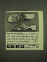 1974 The Tog Shop Oomphies Sandals Advertisement - Gold-and-Silver Sandals - £14.78 GBP