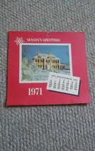 Vtg 1971 Seasons Greetings Calendar Katen Real Estate Insurance Iselin NJ - £9.37 GBP