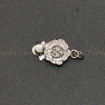 925 Sterling Silver Flower Charm Clasp Findings for Jewelry Making - $320.60 MXN