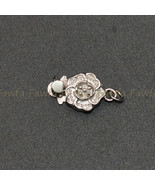 925 Sterling Silver Flower Charm Clasp Findings for Jewelry Making - $23.74 CAD
