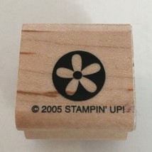 Stampin Up Rubber Stamp Flower in Circle Friend Card Making Craft Round Seal - £2.34 GBP