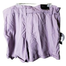 One 5 One Shorts Nirvana Purple Flowy Size Large Pull On Tie Buttons Pockets NWT - £15.49 GBP