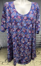 Lularoe Tee T Shirt Top Tunic Women’s Plus Size 3X Geometric Paisley Flower - $24.99