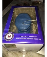 Christmas Ornament US Navy Cap Hat USN Official Blue Holiday Tree Decoration - $29.35