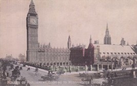 Houses of Parliament Looking to Westminster Bridge Postcard A15 - £2.38 GBP