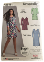Simplicity Sewing Pattern K8548 Learn to Sew Dress Pockets Uncut Size 10 - 22 - £9.43 GBP