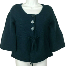 Sarah Spencer Angora Wool Knit Sweater Cardigan Size S Green Bell Sleeve... - £31.26 GBP