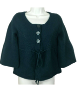 Sarah Spencer Angora Wool Knit Sweater Cardigan Size S Green Bell Sleeve... - £31.26 GBP