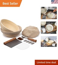 Sourdough Proofing Set: 2 Rattan Baskets, Scrapers, and Scoring Lame Inc... - $45.00