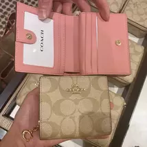 COACH Women's Folding Wallet Card Wallet Canvas Pocket (New Shallow Khaki) - $69.00