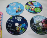 4 Disc Disney Pixar Inside Out 3D, Blu Ray DVD And Bonus Loose - $9.89