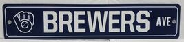 Milwaukee Brewers 3.75&quot; by 19&quot;  Plastic Street Sign - MLB - $14.54